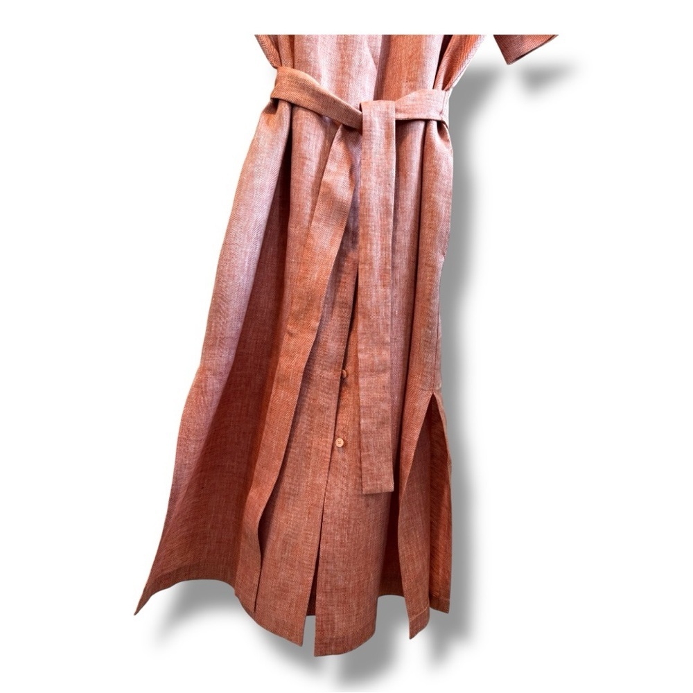 Lafayette 148 NY 100% Linen Belted Shirtdress XL - Picture 9 of 12